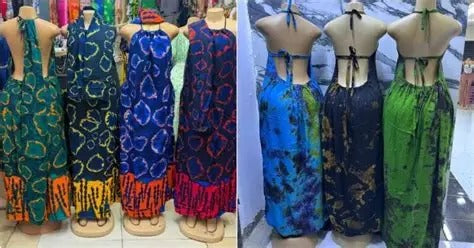Ankara Tie-Dye Maxi Dress