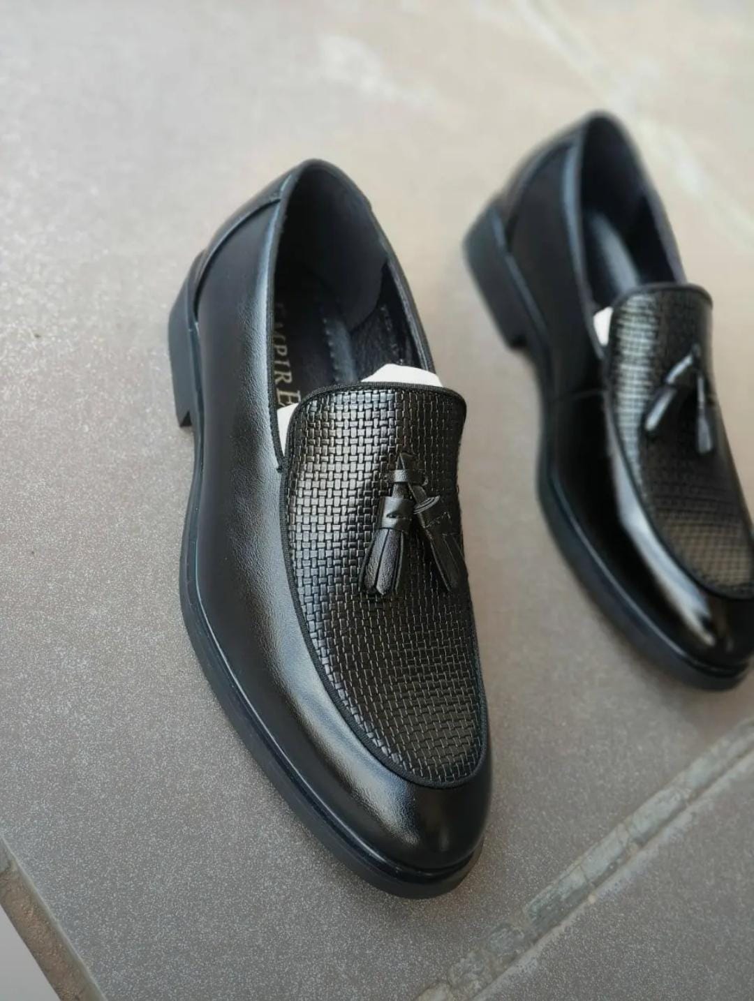 Men's Woven Tassel Leather Loafers