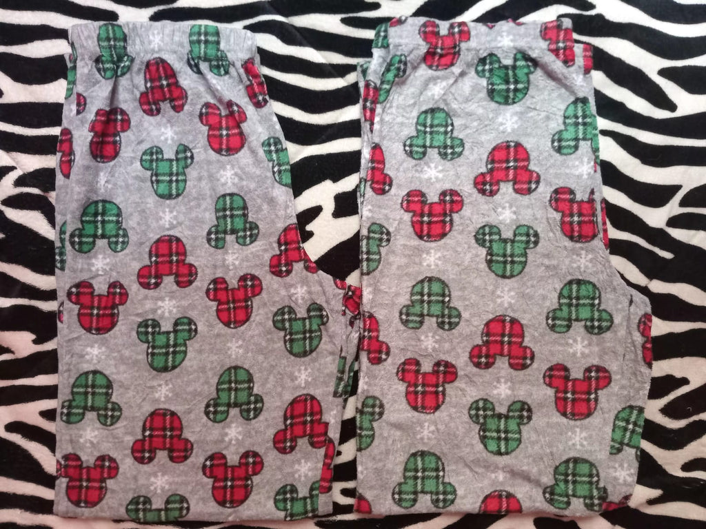 Mickey Mouse Christmas Plaid Fleece Pants