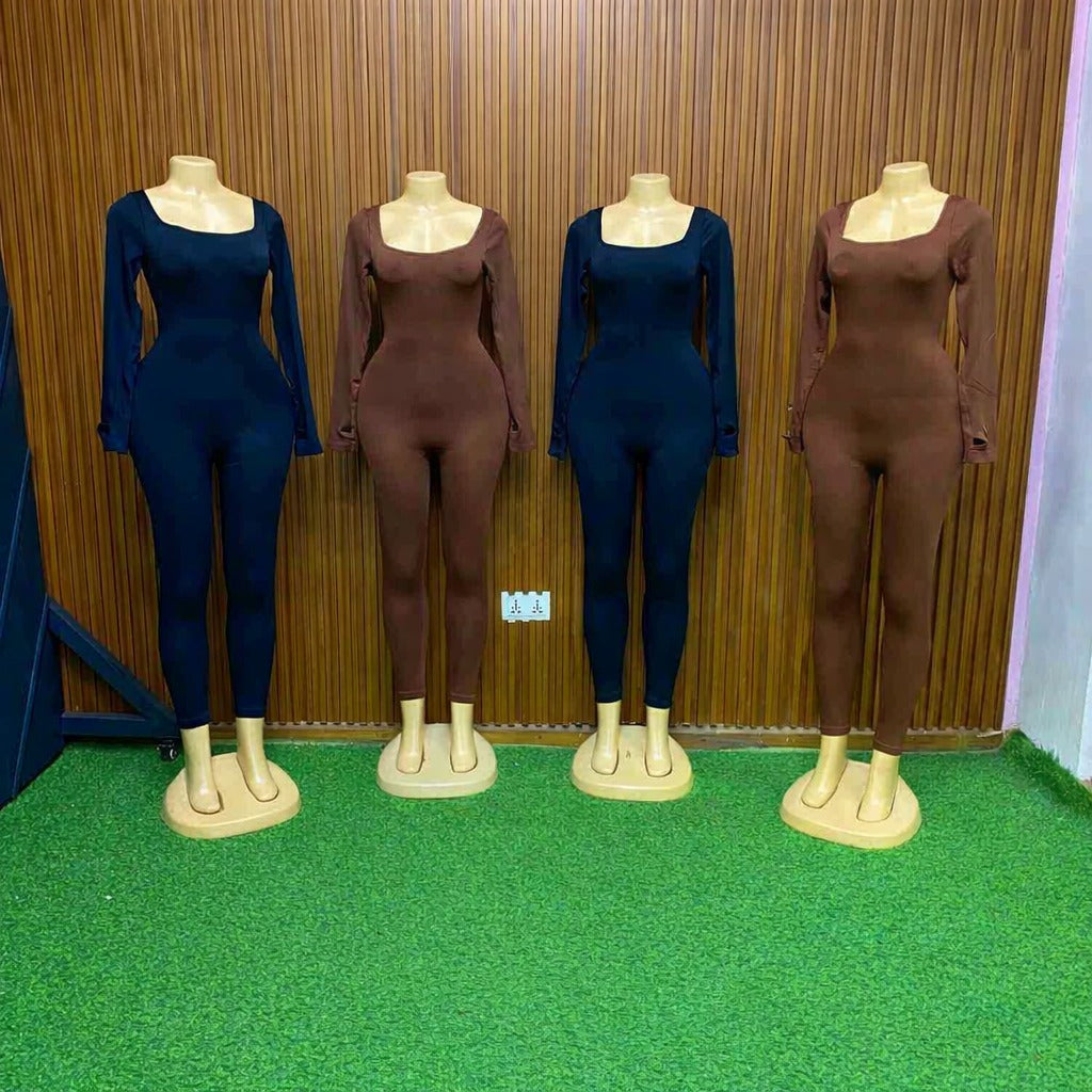Women's Long Sleeve Bodysuit Jumpsuit